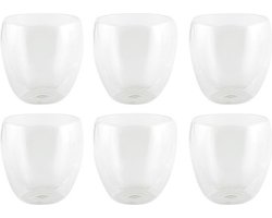 Bellatio Design Luxe dubbelwandige theeglazen - 6x stuks - 200 ml - Koffie/thee bekers en glazen Bellatio Design Luxe dubbelwandige theeglazen - 6x stuks - 200 ml - Koffie/thee bekers en glazen