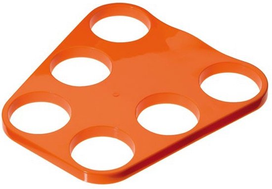 20x Oranje plastic bier trays 6 biertjes - Bierblad - Biertray - Holland/Oranje artikelen