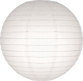 Set van 20x stuks luxe witte bol lampionnen 25 cm - Bruiloft, verjaardag, party feestartikelen/versiering in het wit