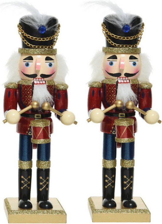 POPOYU Kerst, notenkraker figuur, 12 cm, kerstdecoratie