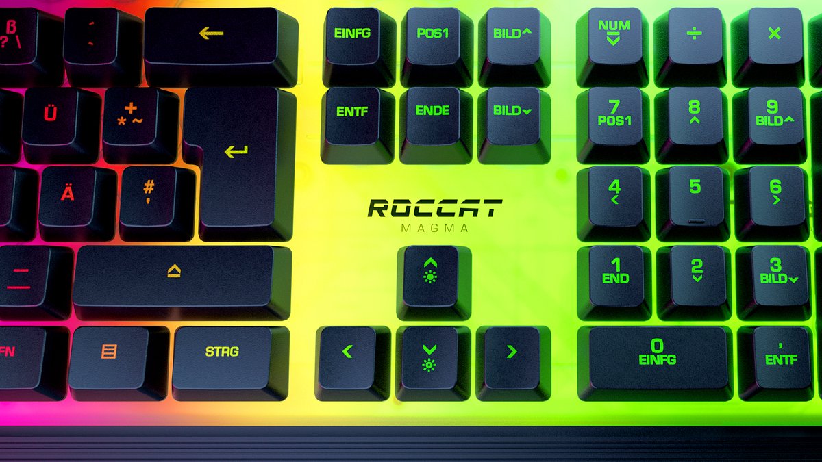 Roccat - Magma Membranisch gamingtoetsenbord met RGB-verlichting - QWERTZ duitse Toetsenbordindeling