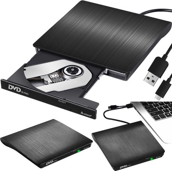 lineair Rentmeester Parel Izoxis Externe DVD speler en brander - voor Laptop & Macbook - DVD/CD - Met  USB 3.0 en... | bol.com