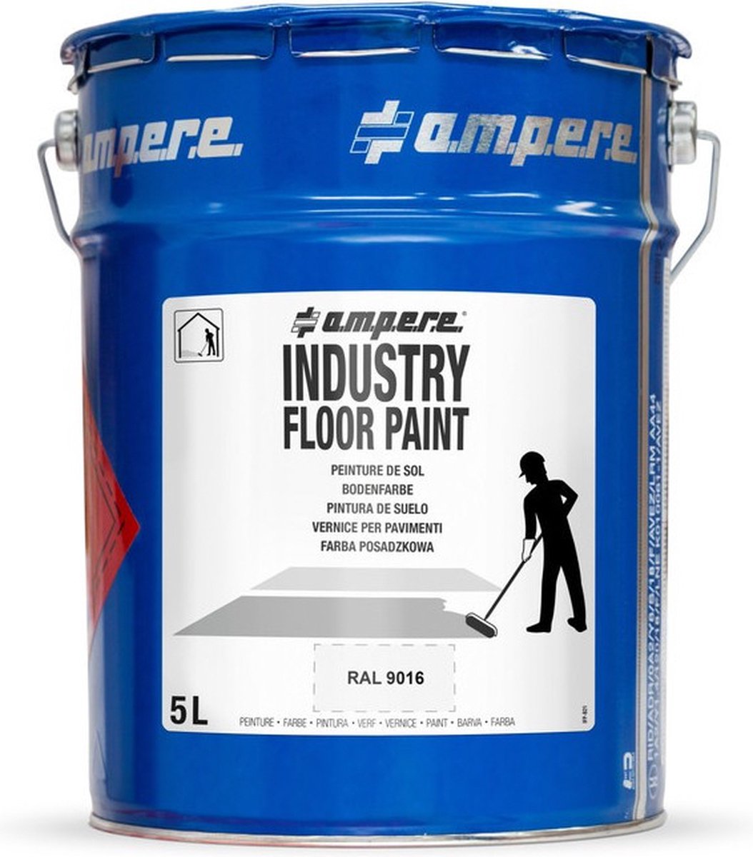 Ampere Industry Floor Paint markeerverf - 5 liter | Zwart