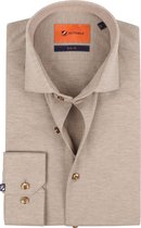 Suitable Overhemd Pique Beige - Maat 40 - Heren - Casual Shirt