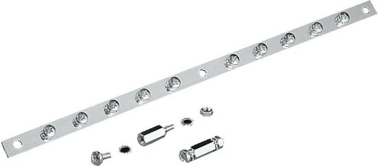 ABB verzamelrail | 2F, 12 modules, incl. eindkap