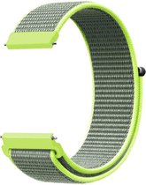 By Qubix Sport Loop nylon bandje 20mm - Neon groen - Geschikt voor Samsung Galaxy Watch 6 - Galaxy Watch 6 Pro - Galaxy Watch 5 - Galaxy Watch 5 Pro - Galaxy Watch 4 - Galaxy Watch 4 Classic - Active 2 - Watch 3 (41mm)