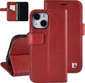 Pierre Cardin iPhone 13 Mini Book Case Telefoonhoesje - Rood Leer - Bescherming en Stijl