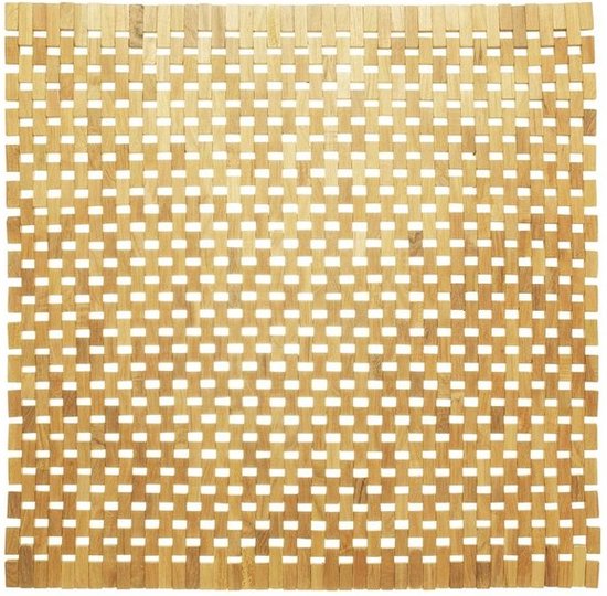 Sealskin Woodblock Badmat 60x60 cm - Teak - Bruin
