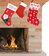 Chaussettes de Noël - lot de 3x pièces - H32 et H40 cm - polyester