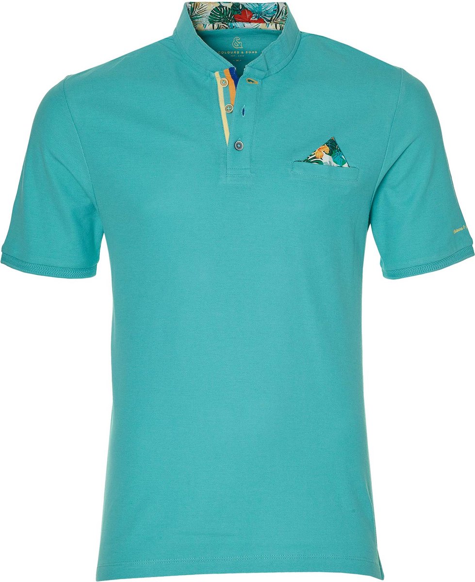 Colours & Sons Polo - Slim Fit - Turquoise - L
