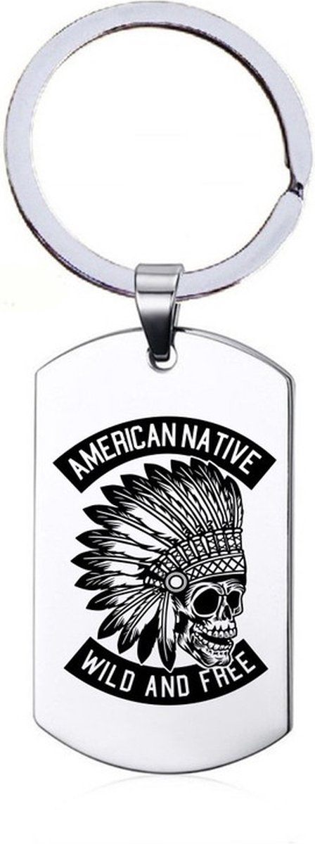 Sleutelhanger RVS - American Native