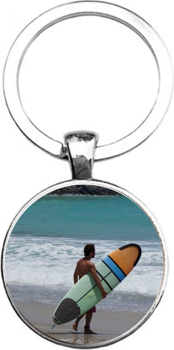 Sleutelhanger Glas - Surfen