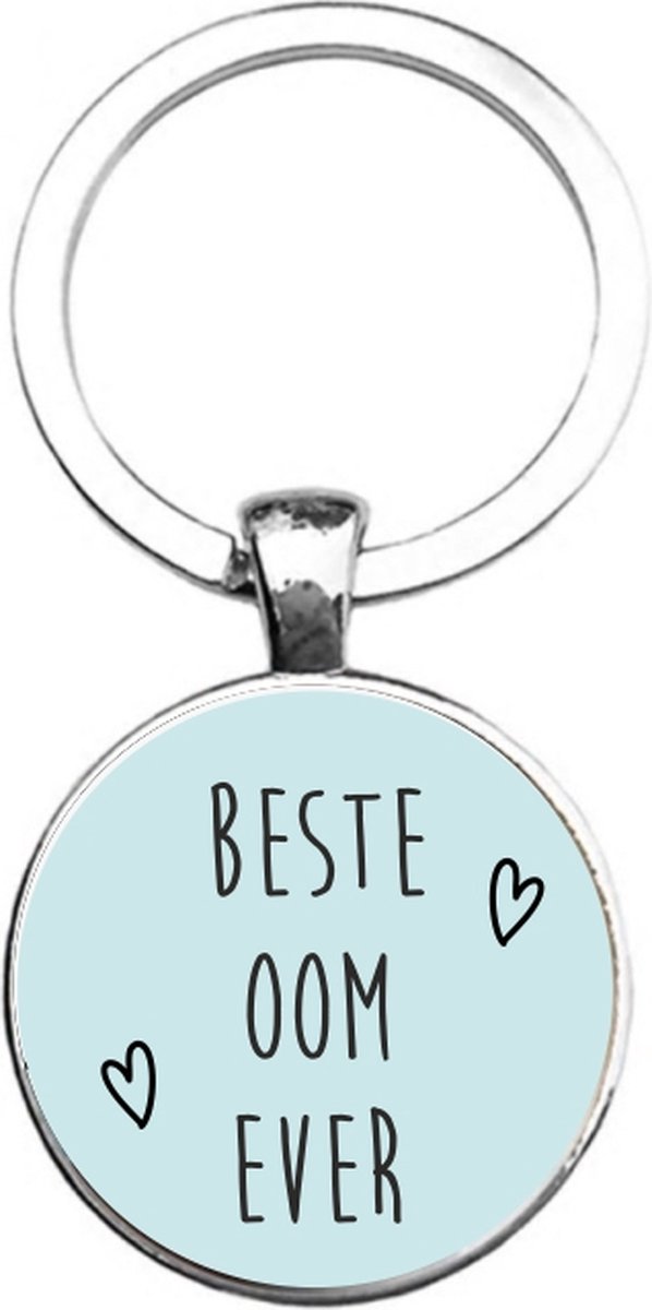 Sleutelhanger Glas - Beste Oom Ever