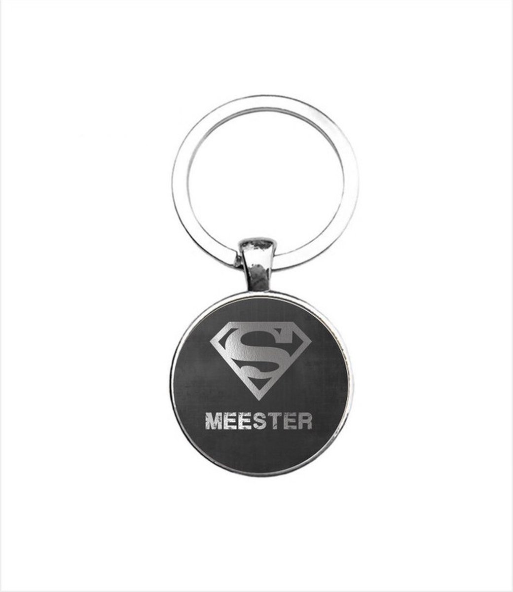 Sleutelhanger Glas - Super Meester