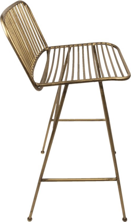 vidaXL Barkruk gebogen hout en kunstleer crèmekleurig - Barstoel - Barstoelen - Stoel