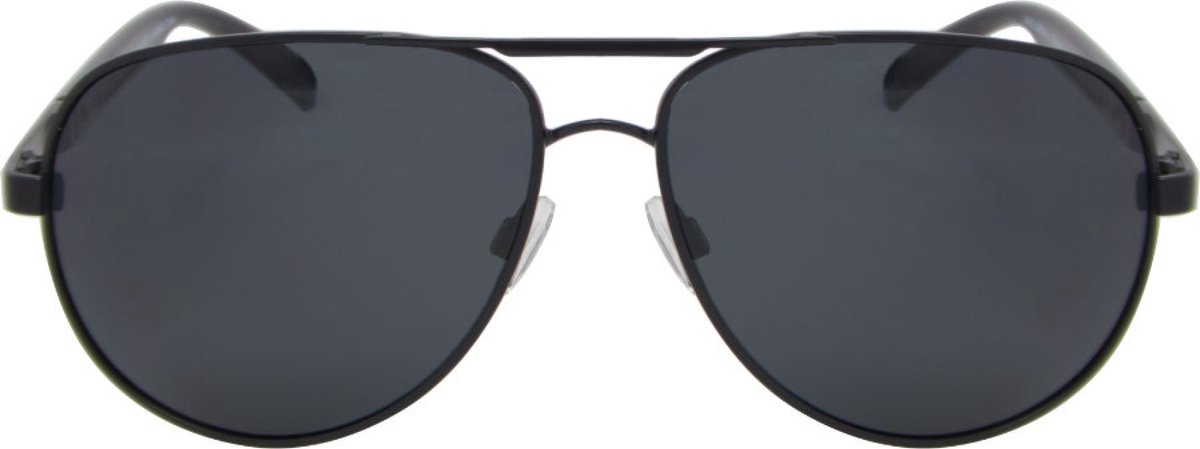 Hidzo Volwassen Piloten Zonnebril Zwart - UV 400 - Zwarte Glazen - Inclusief Brillenkoker