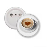 Button Met Speld - Koffie