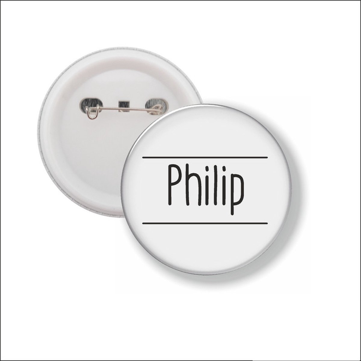 Button Met Speld 58 MM - Philip