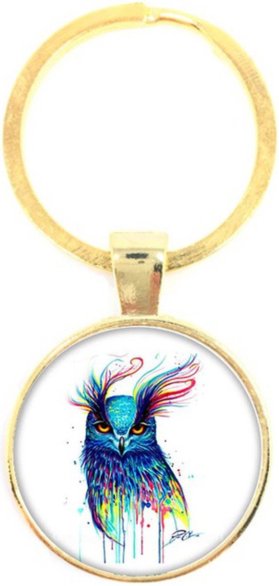 Sleutelhanger Glas - Uil