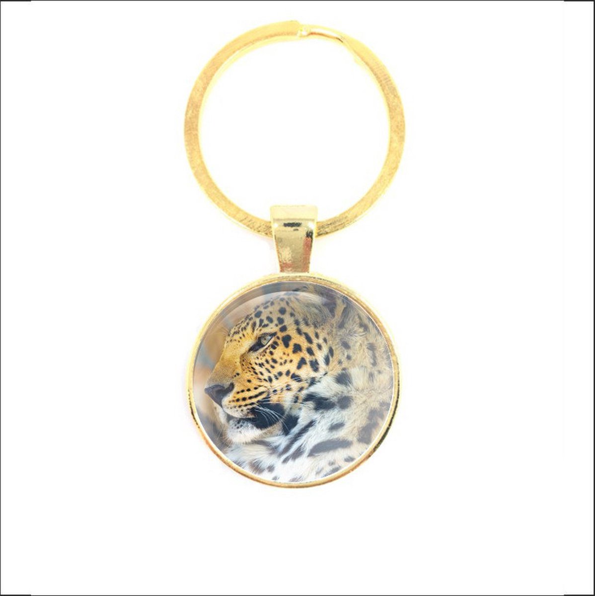 Sleutelhanger Glas - Panter