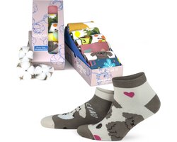 GoWith-6 paar-katoen sokken-enkelsokken-grappige-dames sokken-maat 35-40