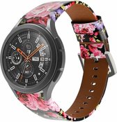 By Qubix Samsung Galaxy Watch 5 Pro - 45 mm - bracelet en cuir - Imprimé floral - Bande passante : 20 mm