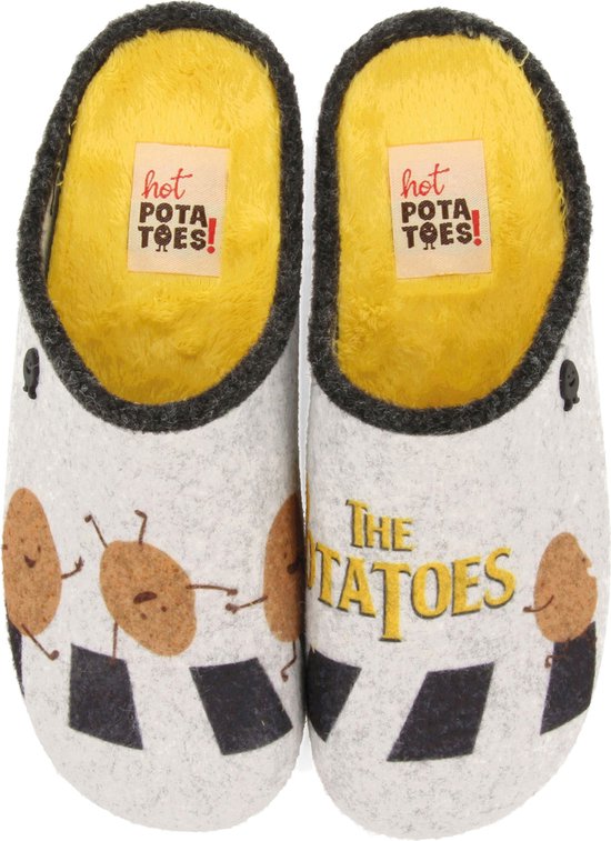 Hot Potatoes Heren Pantoffels 70109 Bruin - maat 39 - De Boer