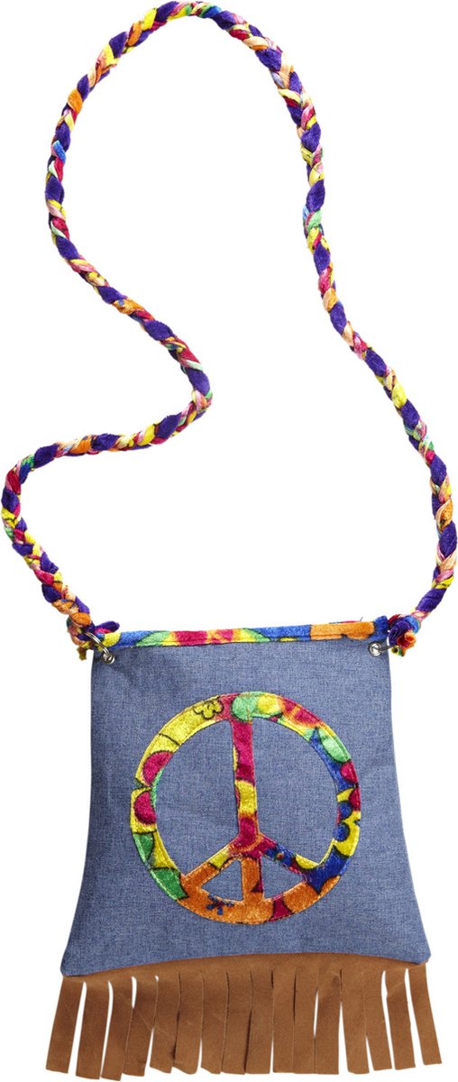 Handtas hippie peaceteken