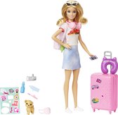 Barbie - Reizende Barbiepop - Barbiepop met reisaccessoires en stickers