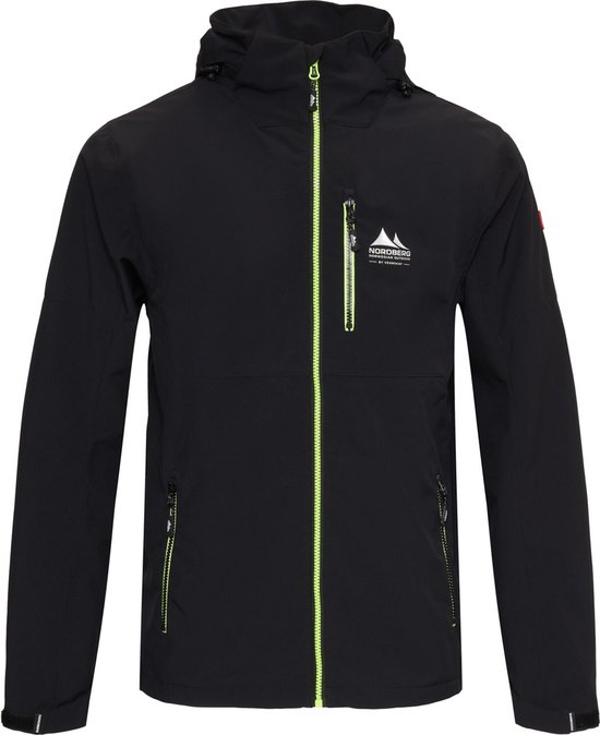 Nordberg Dag - Softshell Outdoor Zomerjas Heren - Zwart - Maat L