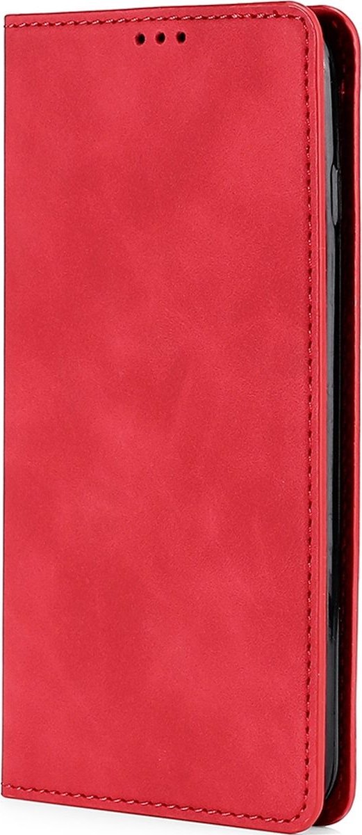 Mobigear Telefoonhoesje geschikt voor Vivo X80 Pro Hoesje | Mobigear Retro Slim Bookcase Portemonnee | Pasjeshouder voor 3 Pasjes | Telefoonhoesje voor Pinpas / OV Kaart / Rijbewijs - Rood