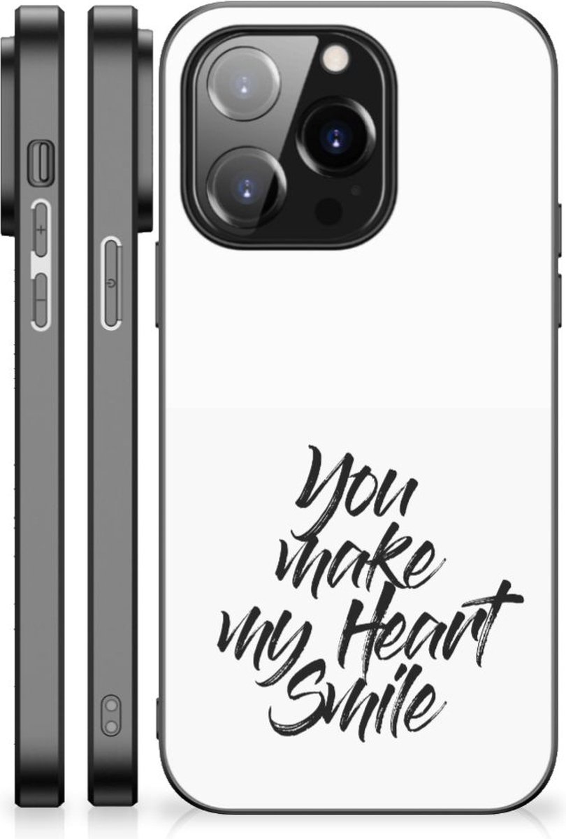 iPhone 14 Pro Telefoon Hoesje met tekst Heart Smile