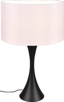 LED Tafellamp - Tafelverlichting - Trion Safari - E27 Fitting - Rond - Mat Zwart - Aluminium - Max. 60W