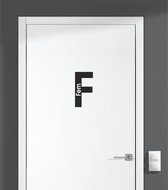 Autocollant de porte - Fem - Zwart 7,5x14