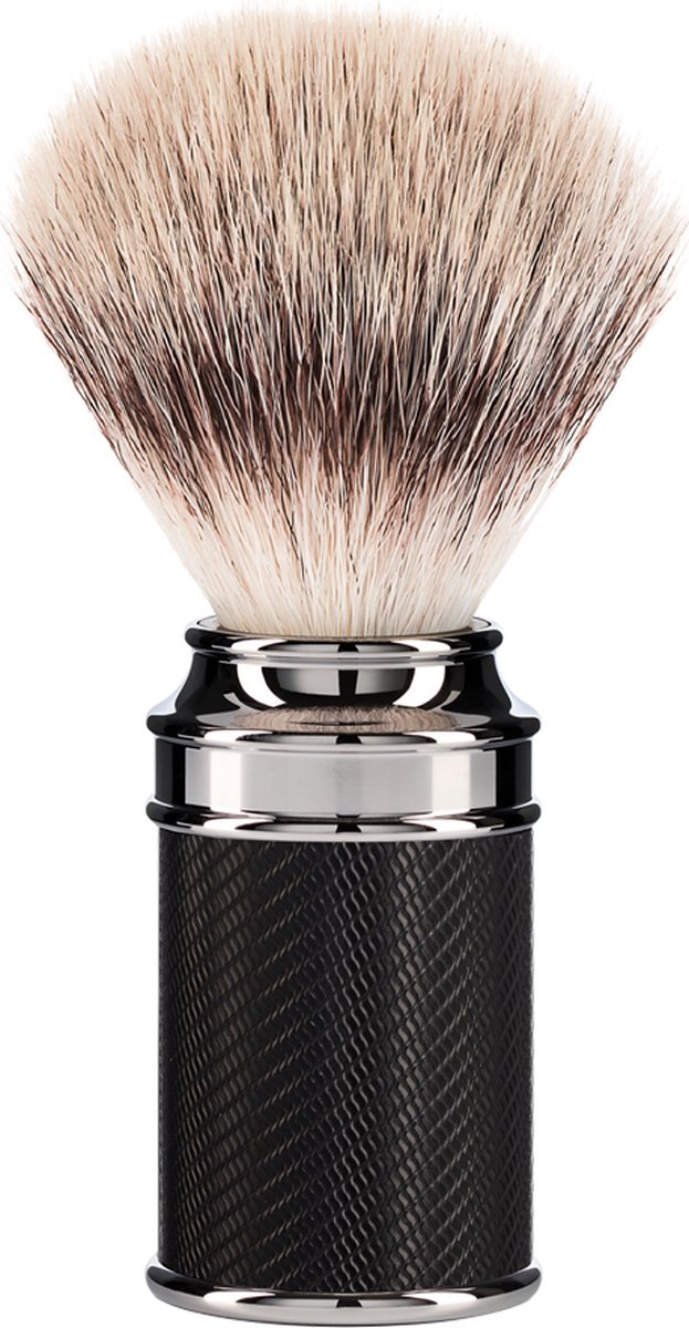Muhle scheerkwast synthetisch haar Traditional zwart chroom