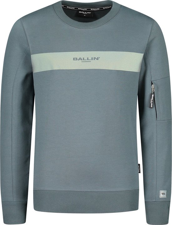 Ballin Amsterdam - Jongens Regular Fit Sweater - Blauw - Maat 116
