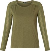 YESTA Vanna Jersey Shirt - Army Green - maat 1(48)