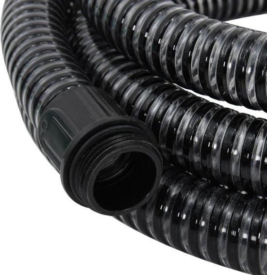 Tuyau d'aspiration vidaXL 3 m PVC noir avec raccords en laiton
