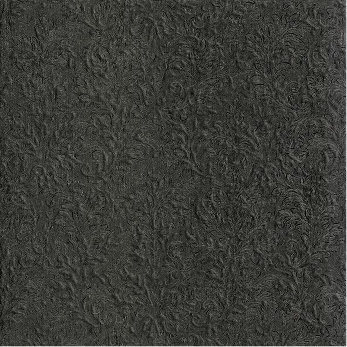 60x 3-laags servetten cameo uni zwart 33 x 33 cm