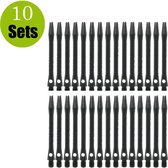 Aluminium Dart Shafts - Zwart - Short - (10 Sets)