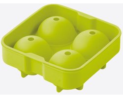 point-virgule -Silicone ijsballenvorm voor 4 ijsballen - groen - Ø 6cm