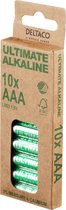 Deltaco Ultimate Alkaline - AAA Batterij 10 stuks - Ecolabel
