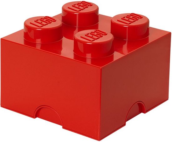 spreken Getuigen Riskeren Lego Opberg Doos Legosteen 4-Pin Rood | bol.com
