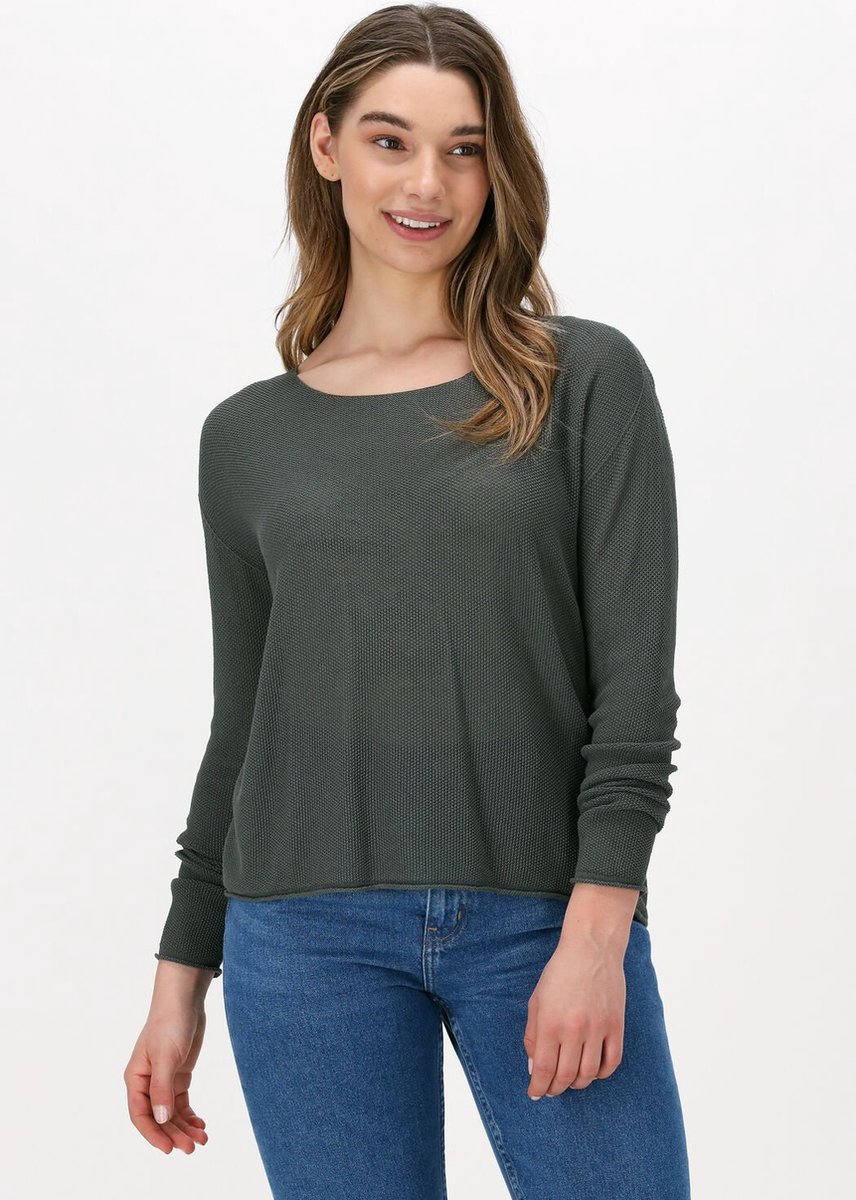 Simple Knitted Sweater Ellena Es Tops & T-shirts Dames - Shirt - Groen - Maat M