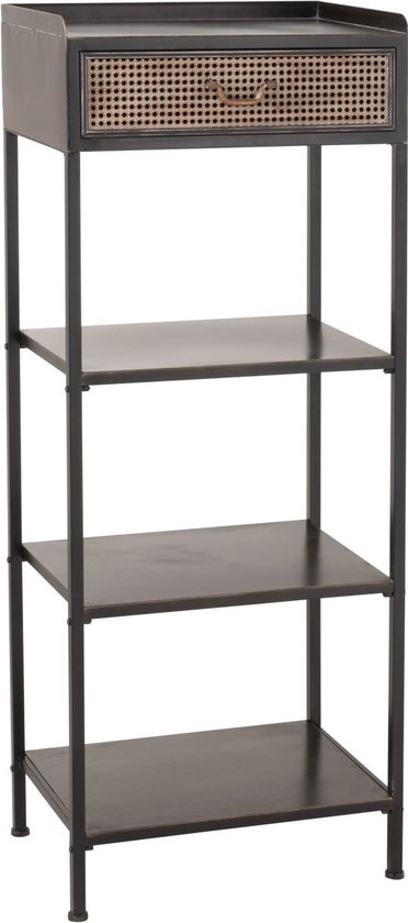 Black Metal - Rek - zwart - metaal - 1 lade - 3 leggers | bol