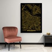 Poster Plattegrond Amsterdam - Papier - 50x70 cm  | Wanddecoratie - Interieur - Art - Wonen - Schilderij - Kunst