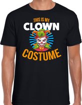 Dress up t-shirt costume de clown noir pour homme - Vêtement d'Halloween S
