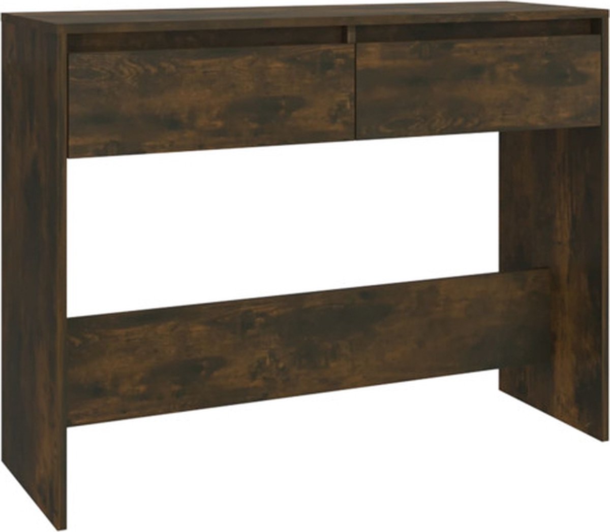 vidaXL Wandtafel - 100x35x76,5 - cm - bewerkt - hout - gerookt - eikenkleurig Gerookt eiken