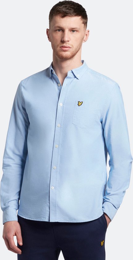 Lyle & Scott Regular Fit Light Weight Oxford Shirt Heren - Vrijetijds blouse - Lichtblauw - Maat S
