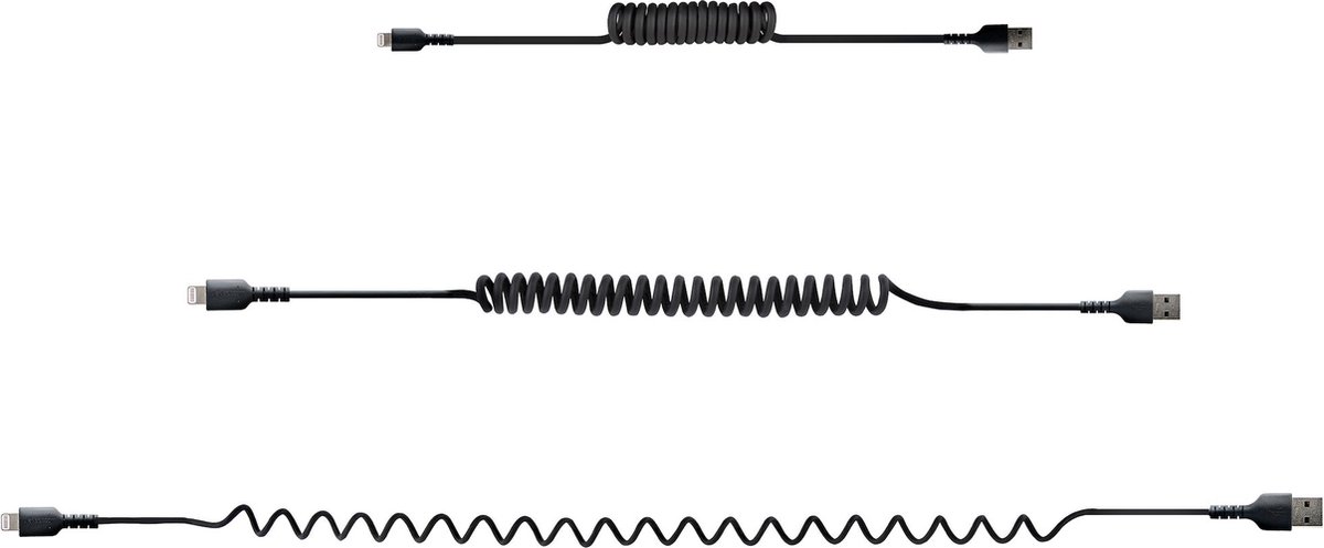 USB to Lightning Cable Startech RUSB2ALT50CMBC Black 50 cm